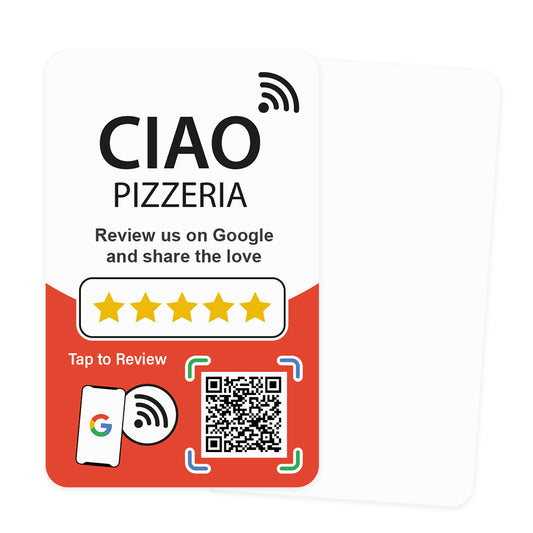 NFC Review Cards for Google with Logo (Single Sided)