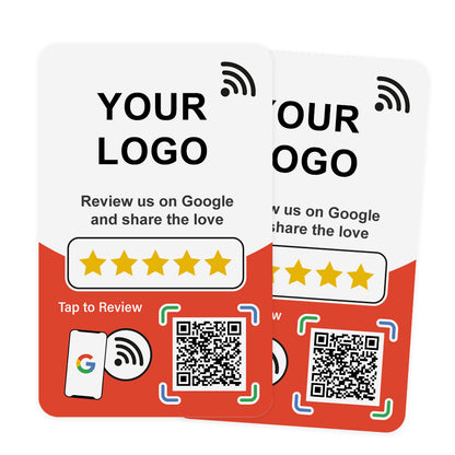 NFC Review Cards for Google with Logo (Double Sided)