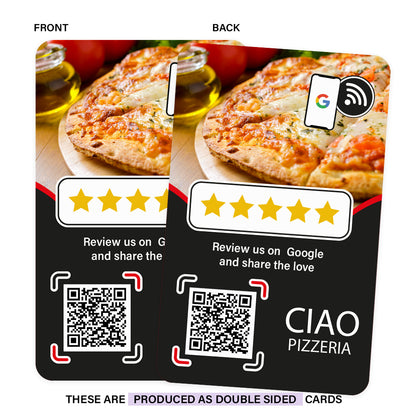 Fully Branded NFC Review Cards for Google (Double Sided)